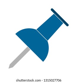office pin icon- office pin isolated , stationary needle illustration - Vector pin