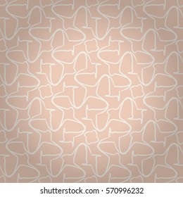 Office pink ornamental seamless pattern in thread style. Classic texture.