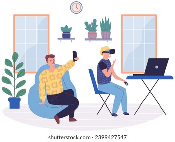 Office playing vector illustration. Games and entertainment in office c provide break from routine tasks and promote enjoyment Pleasure and joy c be found in office through engaging in recreational