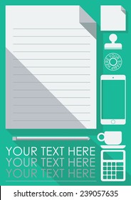 Office presentation vector set in flat design 