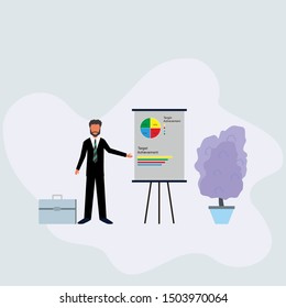Office presentations in elegant vector shapes