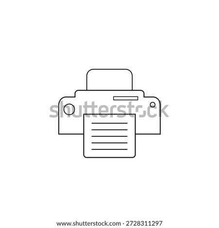 Office Print Icon Perfect for Document Printing Pro Vector Computer
Vector Illustration. Printer vector icon. Print Machinel Minimalistic printer line icon isolated on white background. Simple photocopier outline icon. Modern office printer device linear on front view. office equipment Illustration