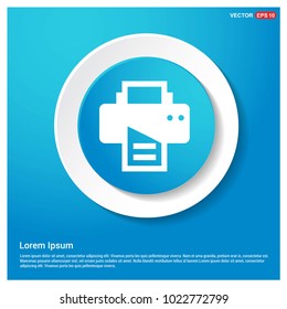 Office printer icon Abstract Blue Web Sticker Button