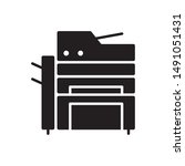 Office printer icon. flat simple pictogram. Multi function Printer scanner vector illustration