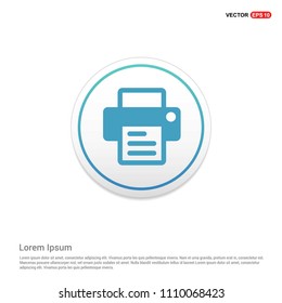 Office printer icon Hexa White Background icon template - Free vector icon