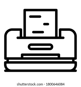 Icono de impresora de Office. Icono de vector de impresora de oficina de esquema para diseño web aislado en fondo blanco