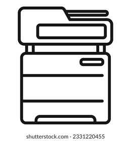 Office printer icon outline vector. Digital print. Copy paint