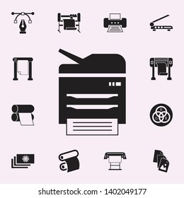 office printer icon. Print house icons universal set for web and mobile