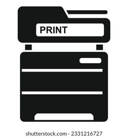 Office printer icon simple vector. Digital print. Copy paint