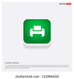 Office printer iconGreen Web Button - Free vector icon