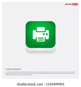 Office printer iconGreen Web Button - Free vector icon