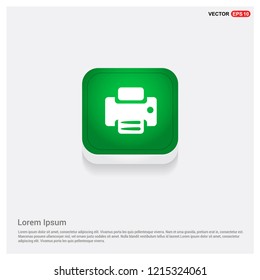 Office printer iconGreen Web Button - Free vector icon