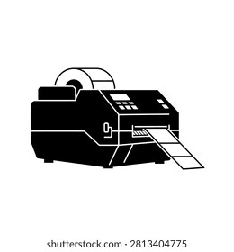 Office printer machine with paper roll