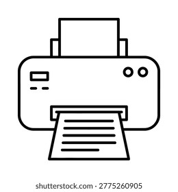 Office printer printing document icon with printing document equipment technology business stationery hardcopy
