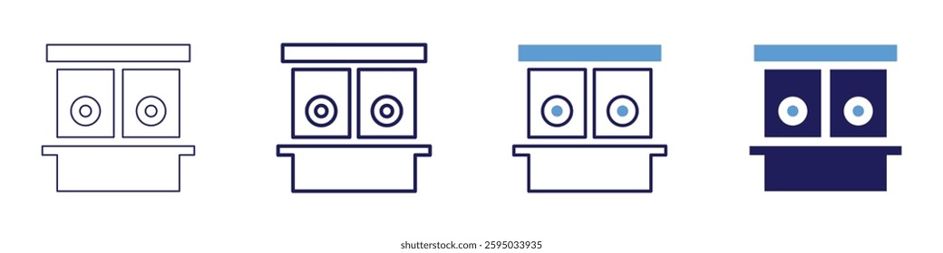 Office productivity icon in 4 different styles. Thin Line, Line, Bold Line, Duotone. Duotone style. Editable stroke.