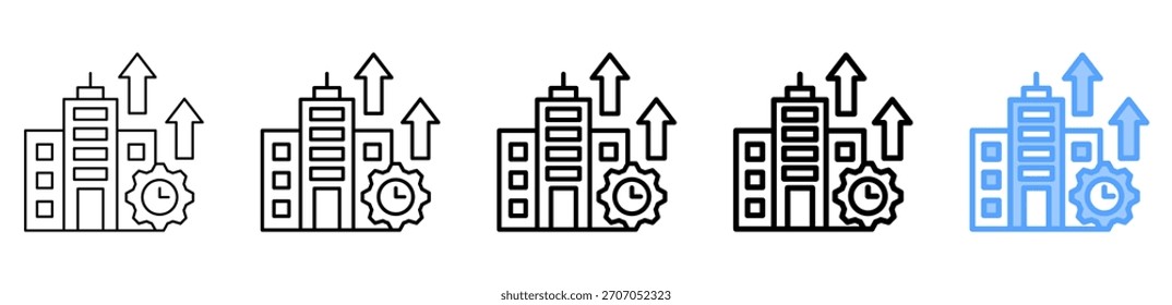 Conjunto de Coleções de Estruturas de Tópicos de Estilo Diferente do Ícone de Produtividade do Office