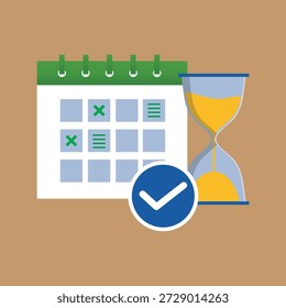 Office Productivity and Time Management Illustration