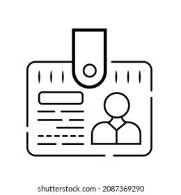 office protection id card sign vector isolated