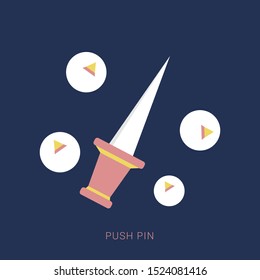 Office push pin icon - From Map, Navigation. Minimal flat icon