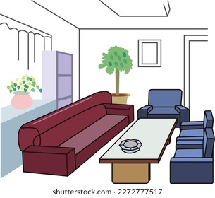 An office reception room where you can invite customers and have a meeting