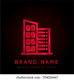 Office red chromium metallic logo