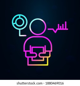 Office, report, worker nolan icon. Simple thin line, outline vector of team work icons for ui and ux, website or mobile application