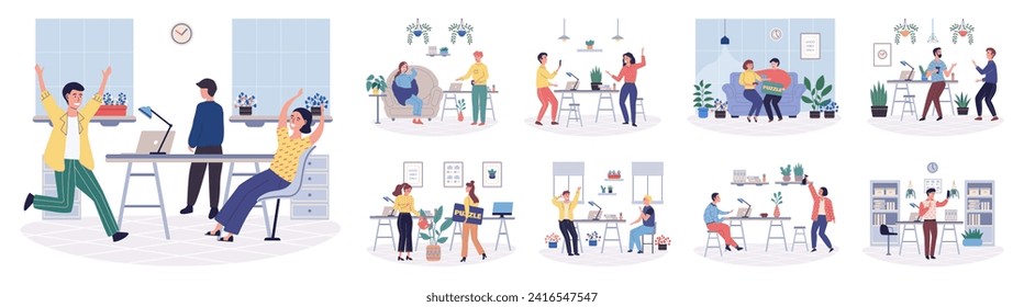 Office rest vector illustration. The office can be place tranquility and amusement, providing break from work demands Incorporating elements pleasure into office rest areas creates more satisfying