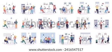 Office rest vector illustration. The office rest concept highlights value creating peaceful and rejuvenating workplace Finding moments rest and relaxation in office promotes sense simplicity and calm