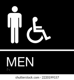 Office Restroom Identification Sign Styles Accessible Men’s Restroom