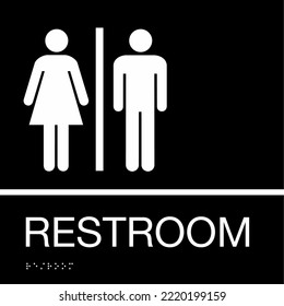 Office Restroom Identification Sign Styles Non Accessible Single With Door Lock