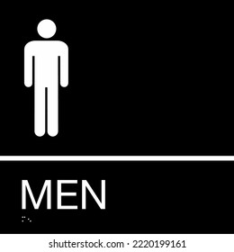 Office Restroom Identification Sign Styles Non Accessible Men’s Restroom