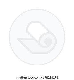 office roll paper white button icon