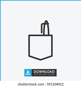 office room icon. Simple outline office room vector icon. On white background.