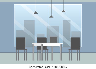 Bürozimmer. Kein Volk. Vektorillustration.
