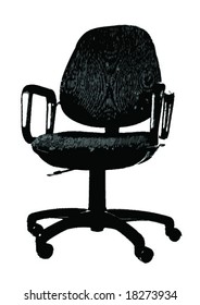 Office rotating armchair isolated on white