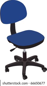 Office rotating armchair. Vector