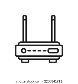 Office Router Outline Icon Vector illustration