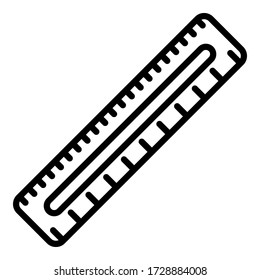 Office ruler icon. Outline office ruler vector icon for web design isolated on white background
