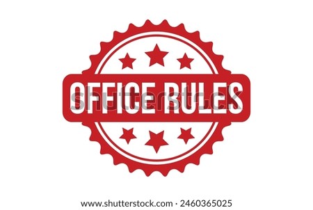 Office Rules rubber grunge stamp seal vector