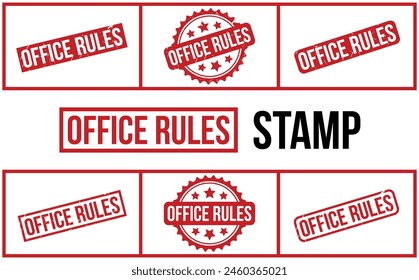 Office-Regeln Gummistempel-Set-Vektorgrafik