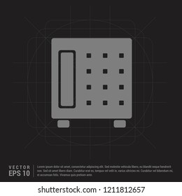 Office safe icon - Black Creative Background - Free vector icon