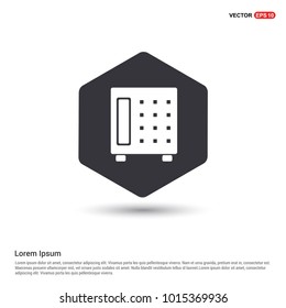Office safe icon Hexa White Background icon template