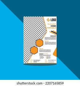 Office Safety Flyer Design Template Vector Illustration. Cover Modern Layout, Annual Report, Poster, Flyer In A4 With Colorful Triangles.