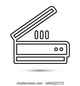 Office scanner icon vector design with editable stroke. Eps 10 vector illustration.