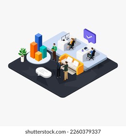 Office scene full of energy today