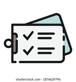 Office Schedule Calendar Organizer Flat Icon Isolated On White Background