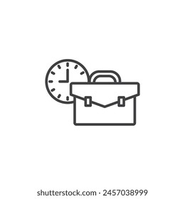 Kit de herramientas de iconos de Vector de horario de oficina y horas de empleado