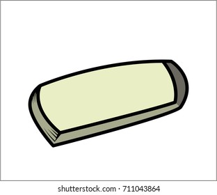 Office and school objects - Rubber eraser. Vector doodle illustration in eps10