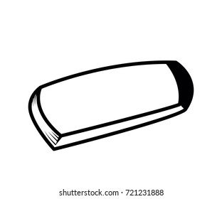 Office and school objects - Rubber eraser. Vector doodle illustration in eps10