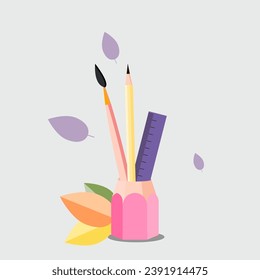 office for school on a white background